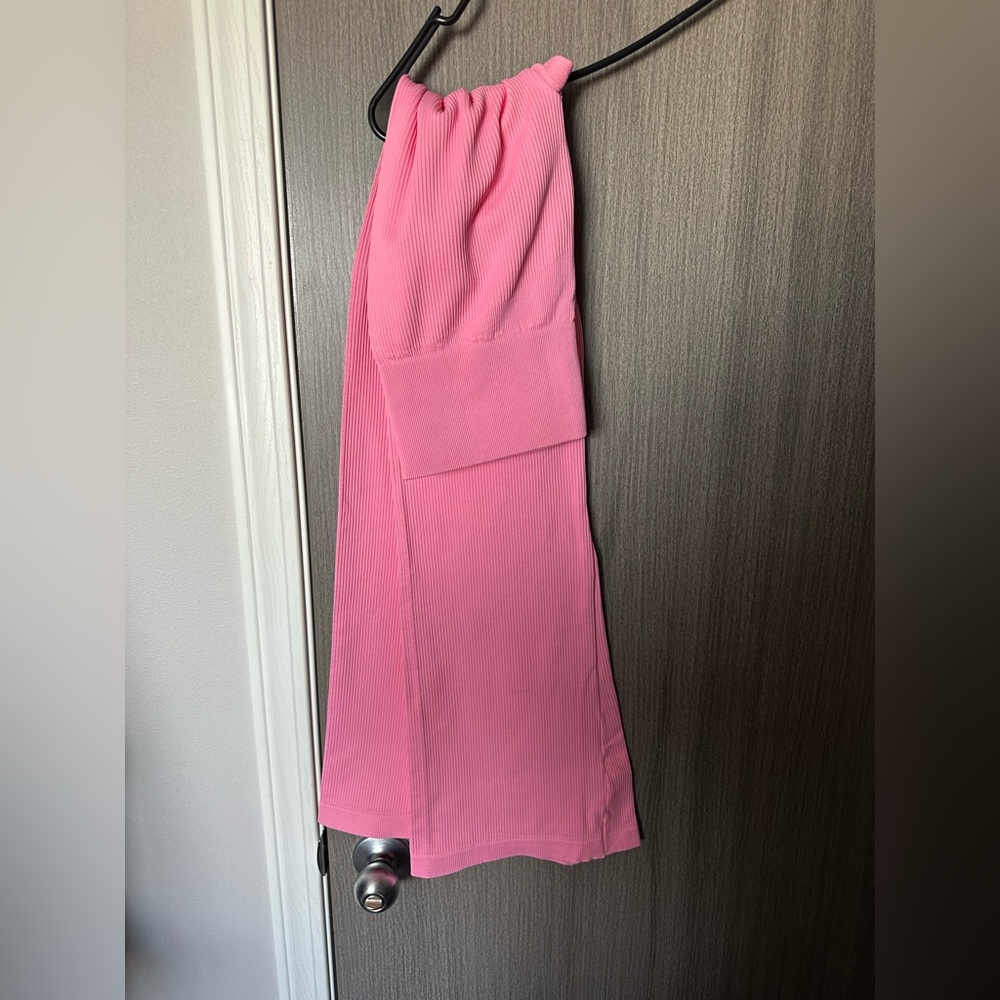 Pink flare yoga pants
